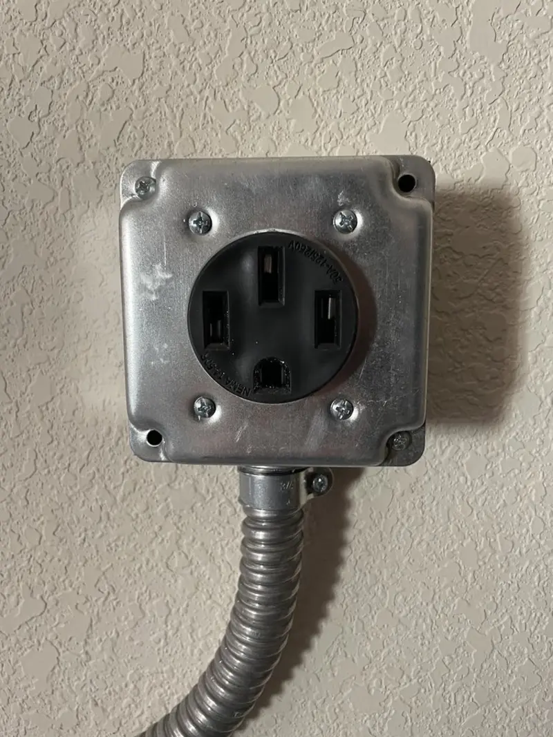 NEMA 14-50 outlet installed for Smart Home Electrical in Union Grove